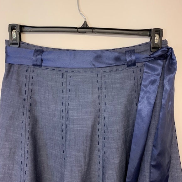 Appraisal Skirt SZ 14 Blue Skater Full Office Sophisticated Classic Corpcore - Picture 2 of 8